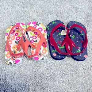 Colorful Kids Flip Flops NWT